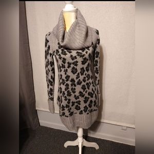 DKNY Leopard Grey dress sweater